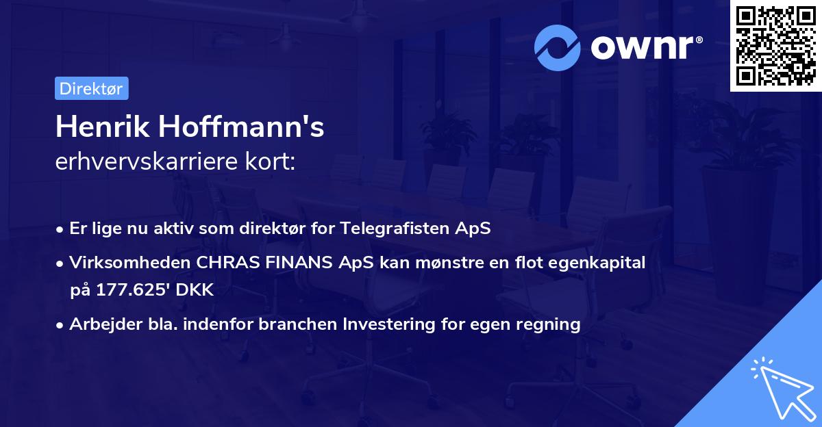 Henrik Hoffmann's erhvervskarriere kort