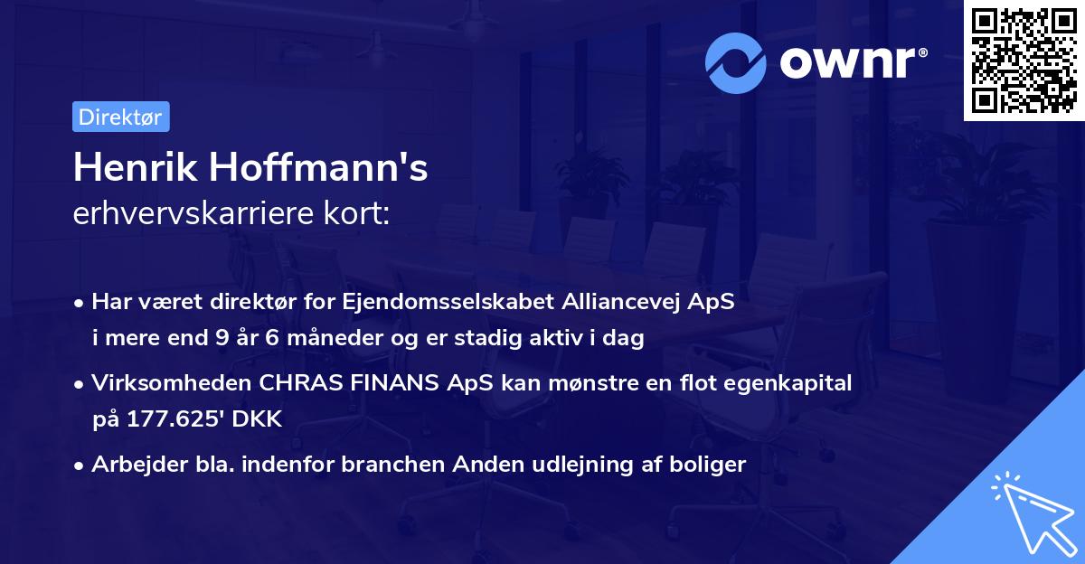 Henrik Hoffmann's erhvervskarriere kort