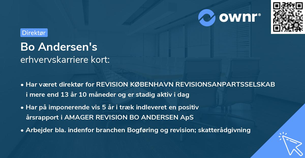 Bo Andersen's erhvervskarriere kort