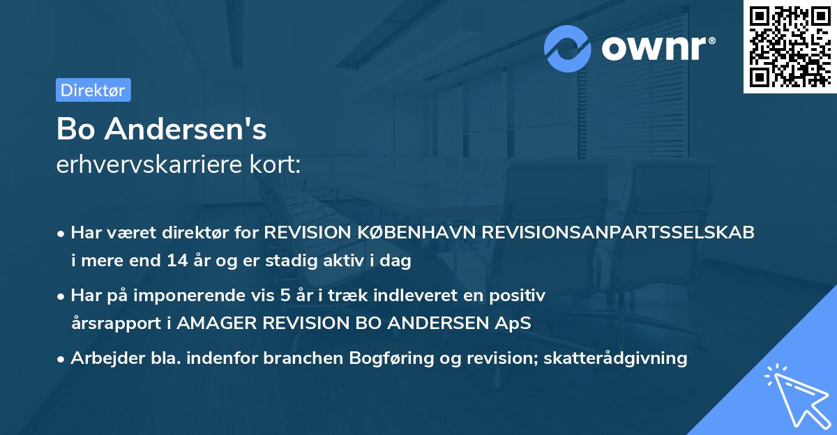 Bo Andersen's erhvervskarriere kort