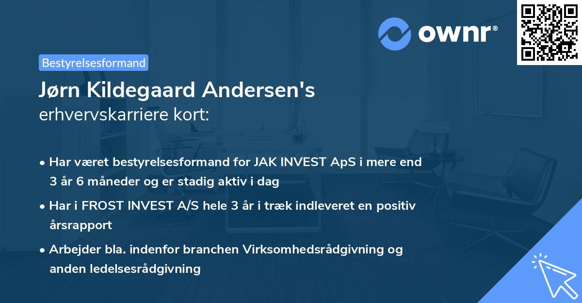 Jørn Kildegaard Andersen's erhvervskarriere kort
