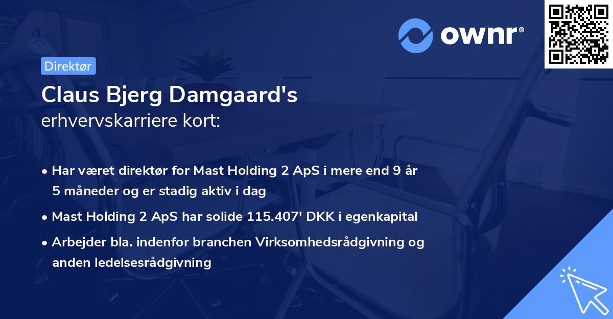 Claus Bjerg Damgaard's erhvervskarriere kort