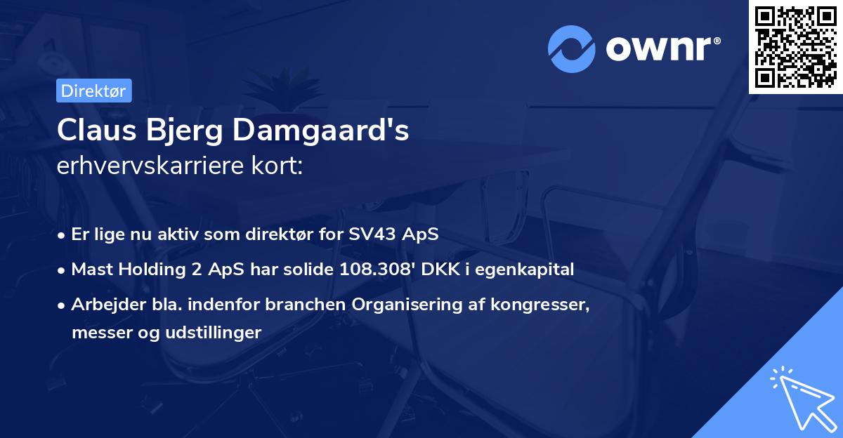 Claus Bjerg Damgaard's erhvervskarriere kort