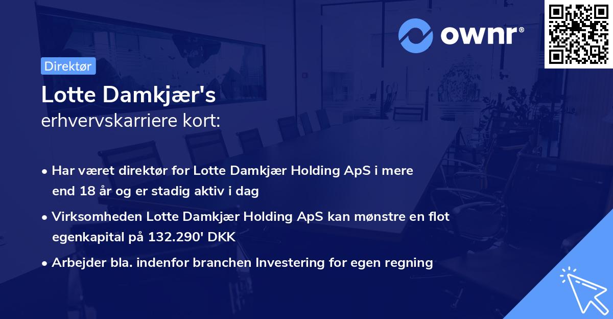 Lotte Damkjær's erhvervskarriere kort