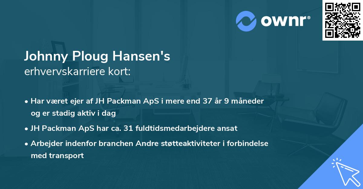 Johnny Ploug Hansen's erhvervskarriere kort