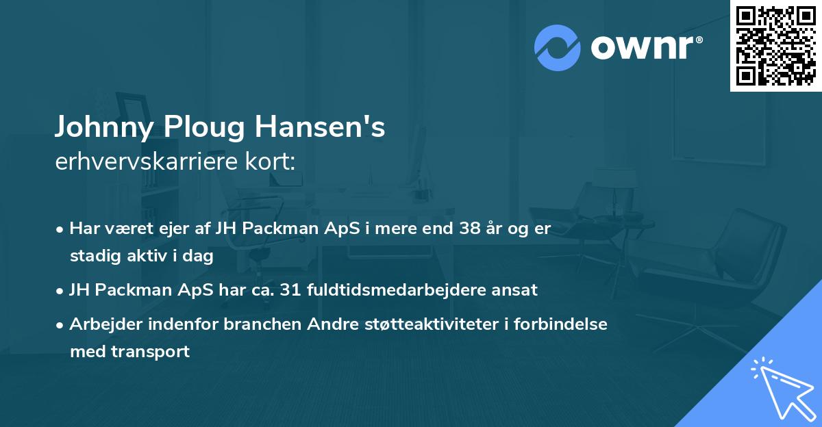 Johnny Ploug Hansen's erhvervskarriere kort