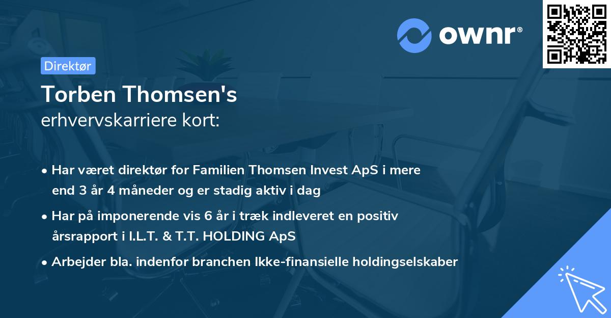 Torben Thomsen's erhvervskarriere kort