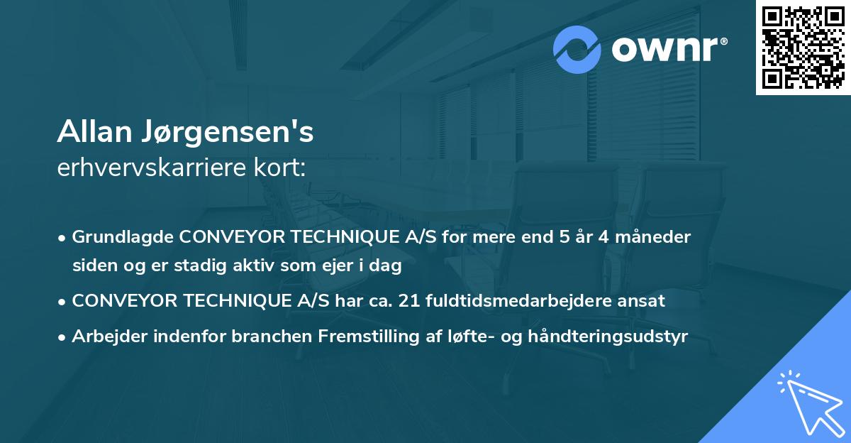 Allan Jørgensen's erhvervskarriere kort