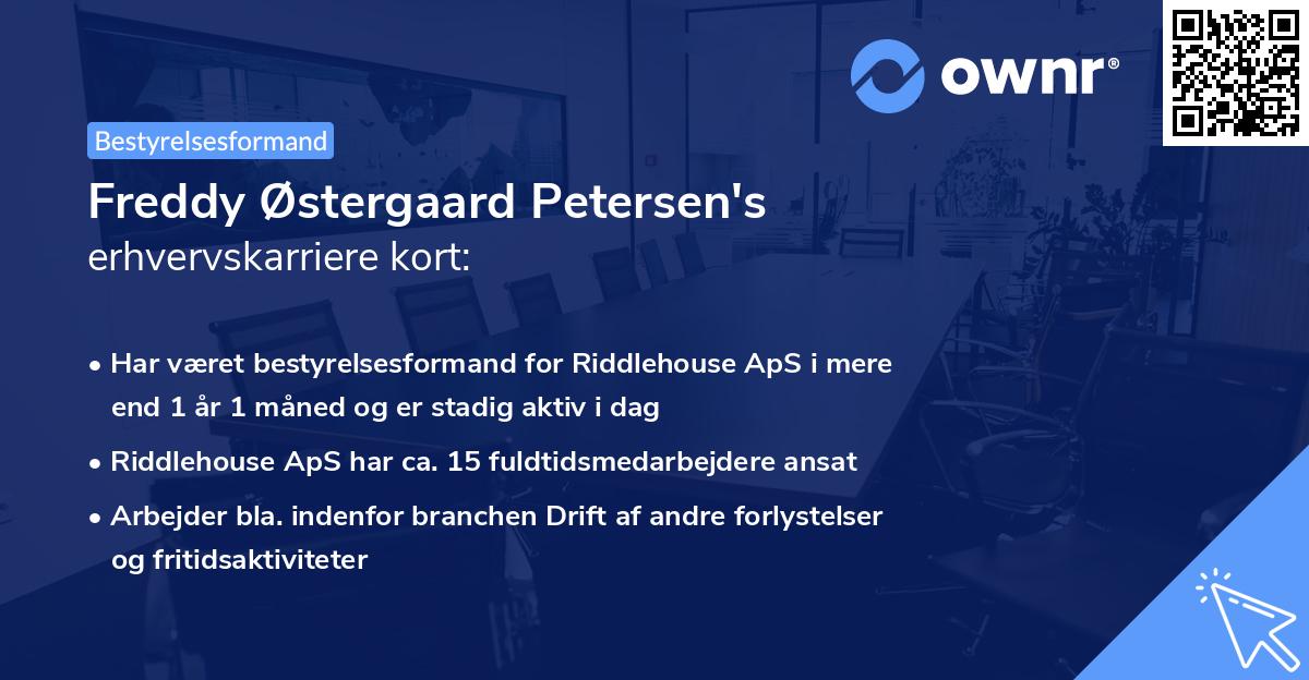 Freddy Østergaard Petersen's erhvervskarriere kort