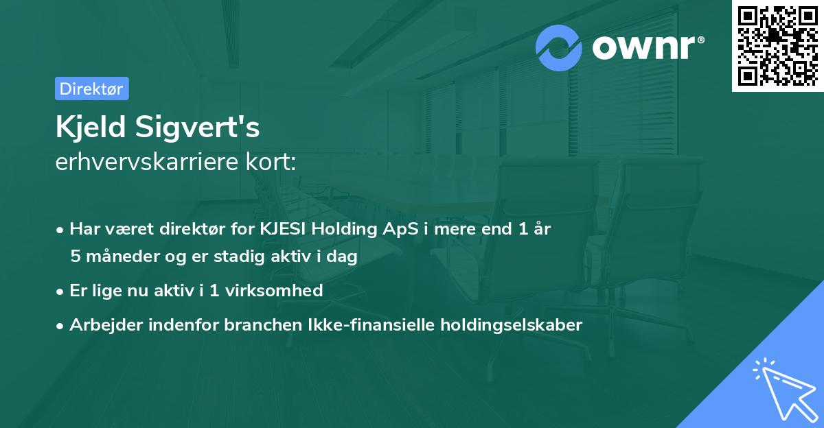Kjeld Sigvert's erhvervskarriere kort