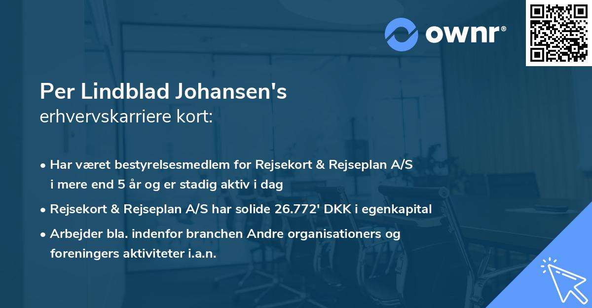 Per Lindblad Johansen's erhvervskarriere kort