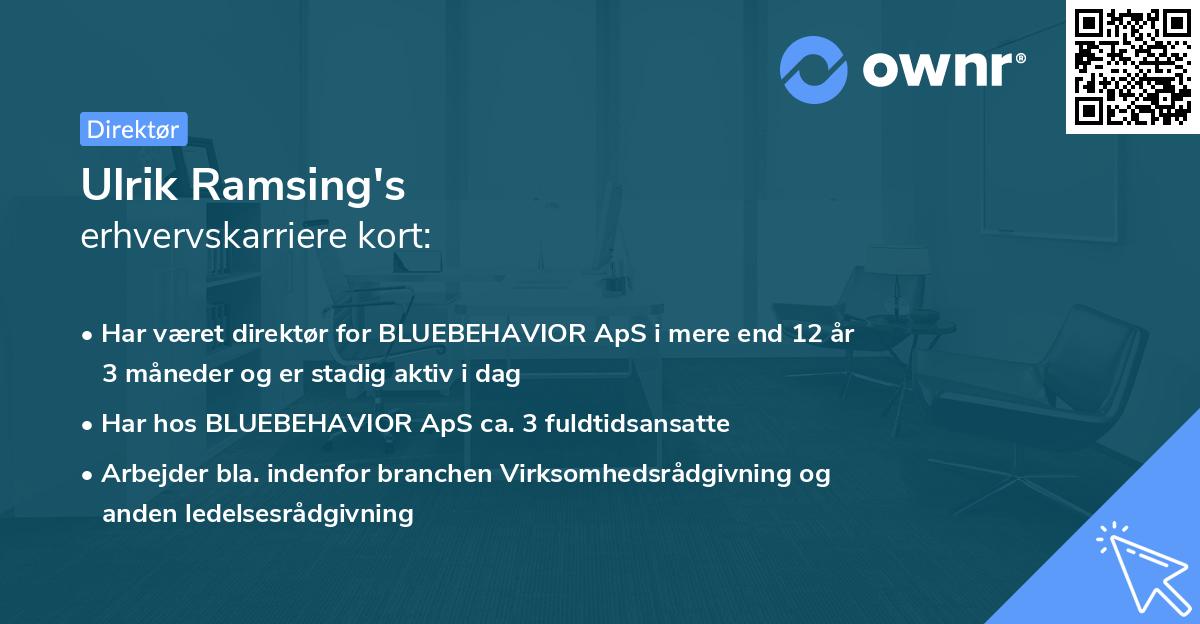 Ulrik Ramsing's erhvervskarriere kort