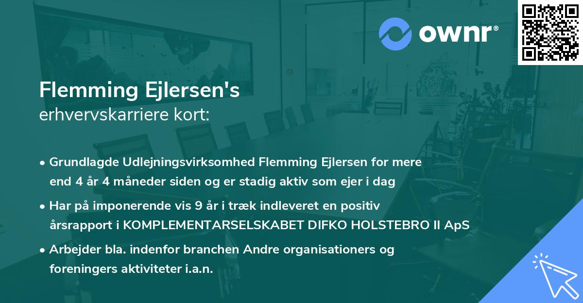 Flemming Ejlersen's erhvervskarriere kort