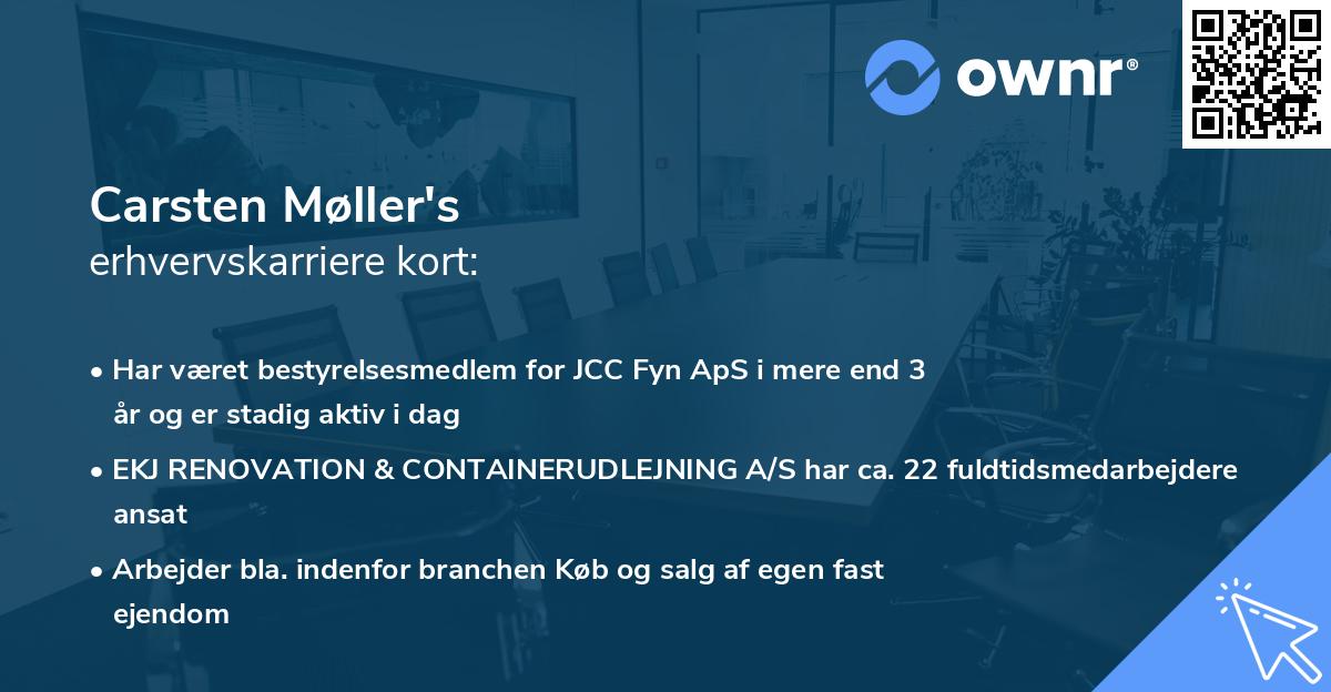 Carsten Møller's erhvervskarriere kort