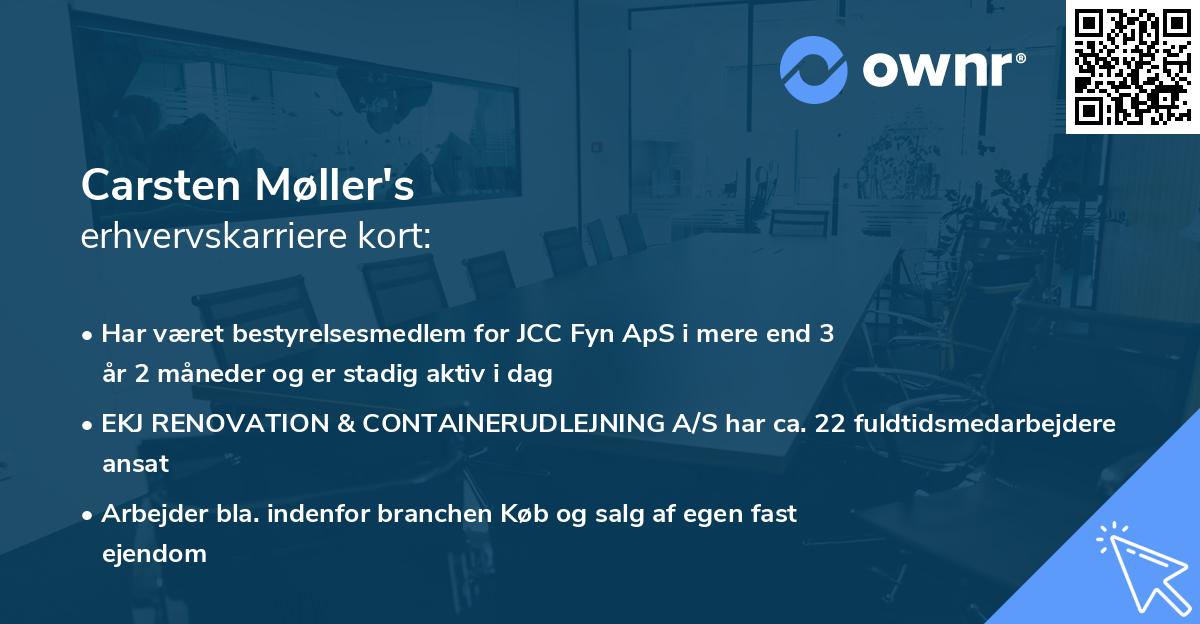 Carsten Møller's erhvervskarriere kort