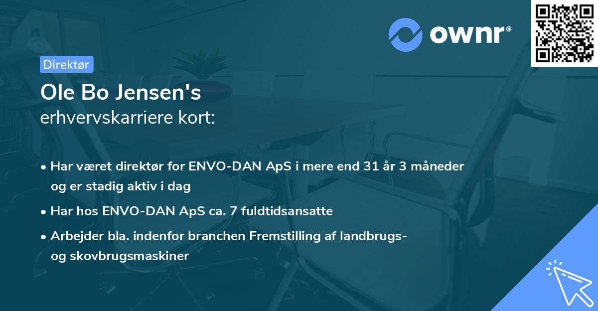 Ole Bo Jensen's erhvervskarriere kort