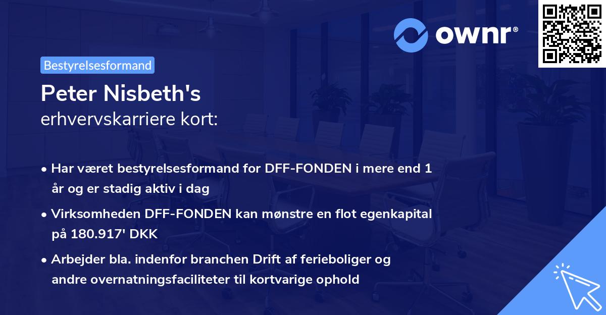 Peter Nisbeth's erhvervskarriere kort