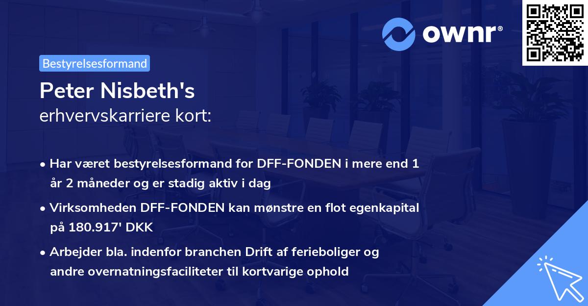Peter Nisbeth's erhvervskarriere kort