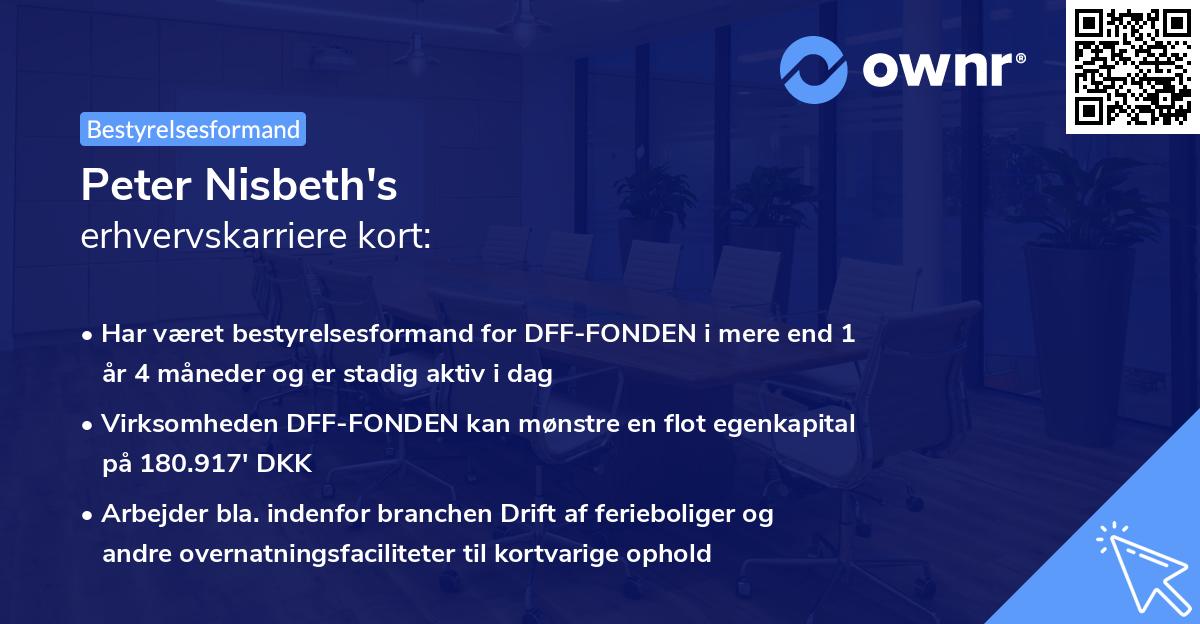 Peter Nisbeth's erhvervskarriere kort