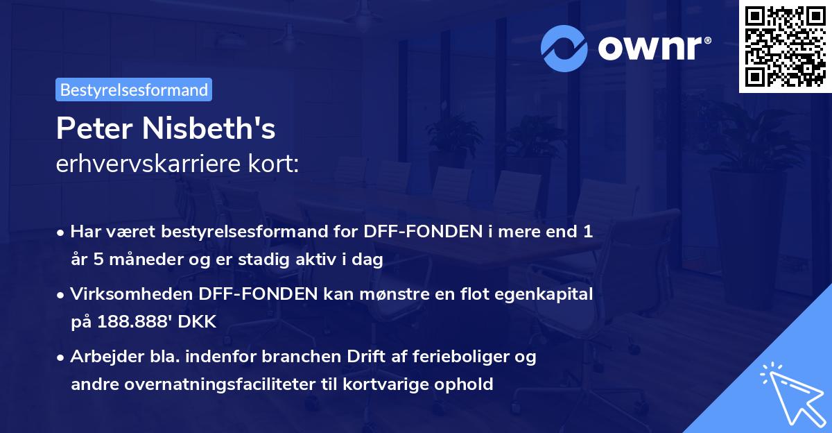 Peter Nisbeth's erhvervskarriere kort