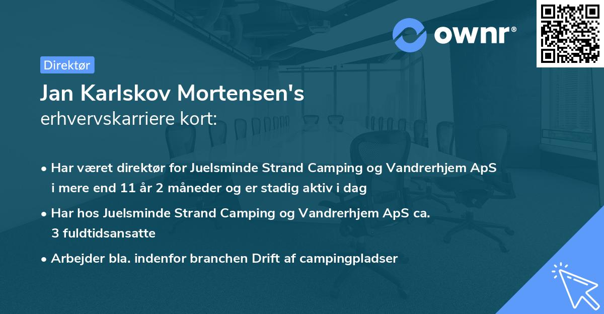 Jan Karlskov Mortensen's erhvervskarriere kort