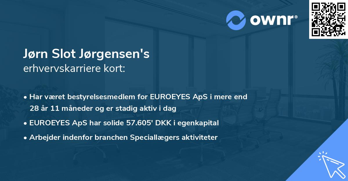 Jørn Slot Jørgensen's erhvervskarriere kort