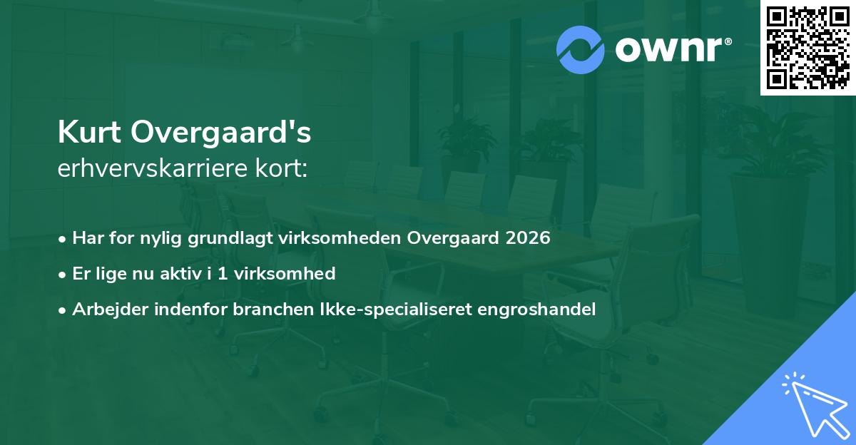 Kurt Overgaard's erhvervskarriere kort