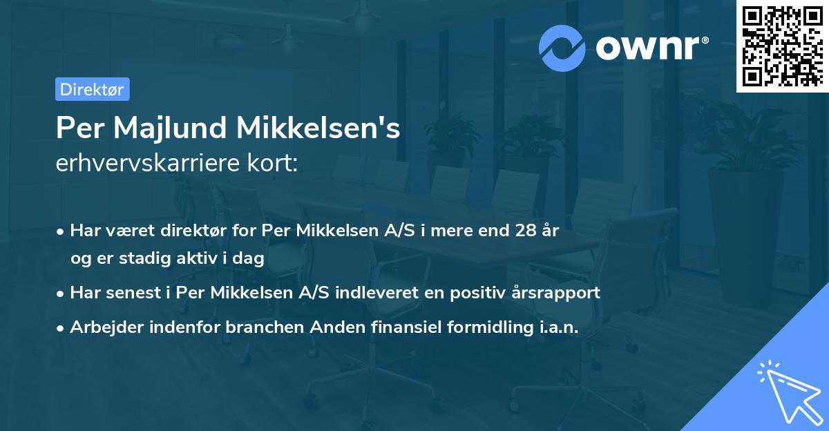 Per Majlund Mikkelsen's erhvervskarriere kort
