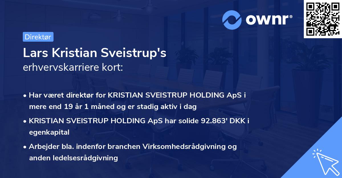 Lars Kristian Sveistrup's erhvervskarriere kort