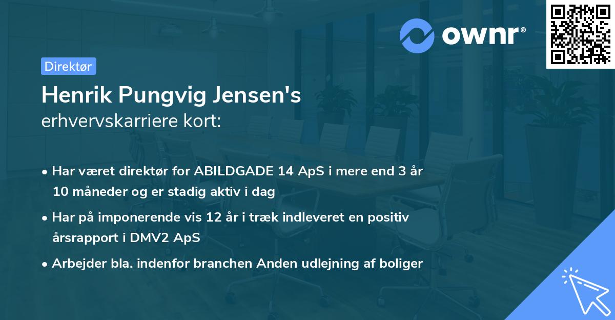 Henrik Pungvig Jensen's erhvervskarriere kort