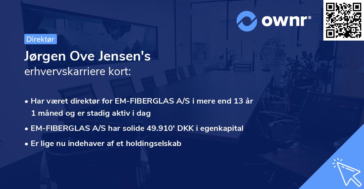 Jørgen Ove Jensen's erhvervskarriere kort