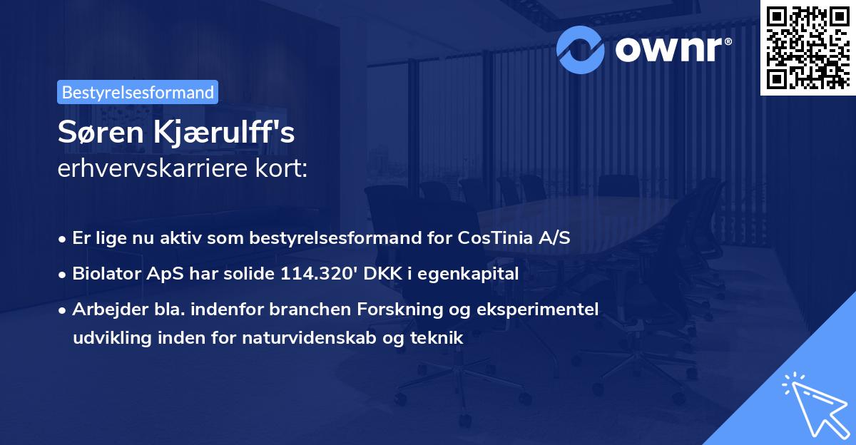 Søren Kjærulff's erhvervskarriere kort