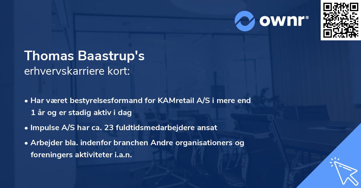 Thomas Baastrup's erhvervskarriere kort