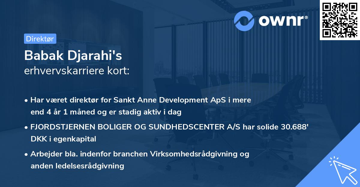 Babak Djarahi's erhvervskarriere kort