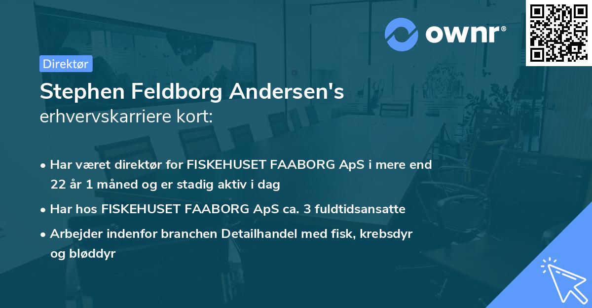 Stephen Feldborg Andersen's erhvervskarriere kort