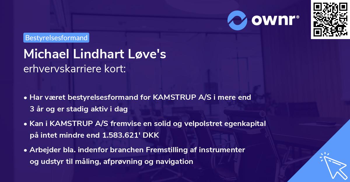 Michael Lindhart Løve's erhvervskarriere kort