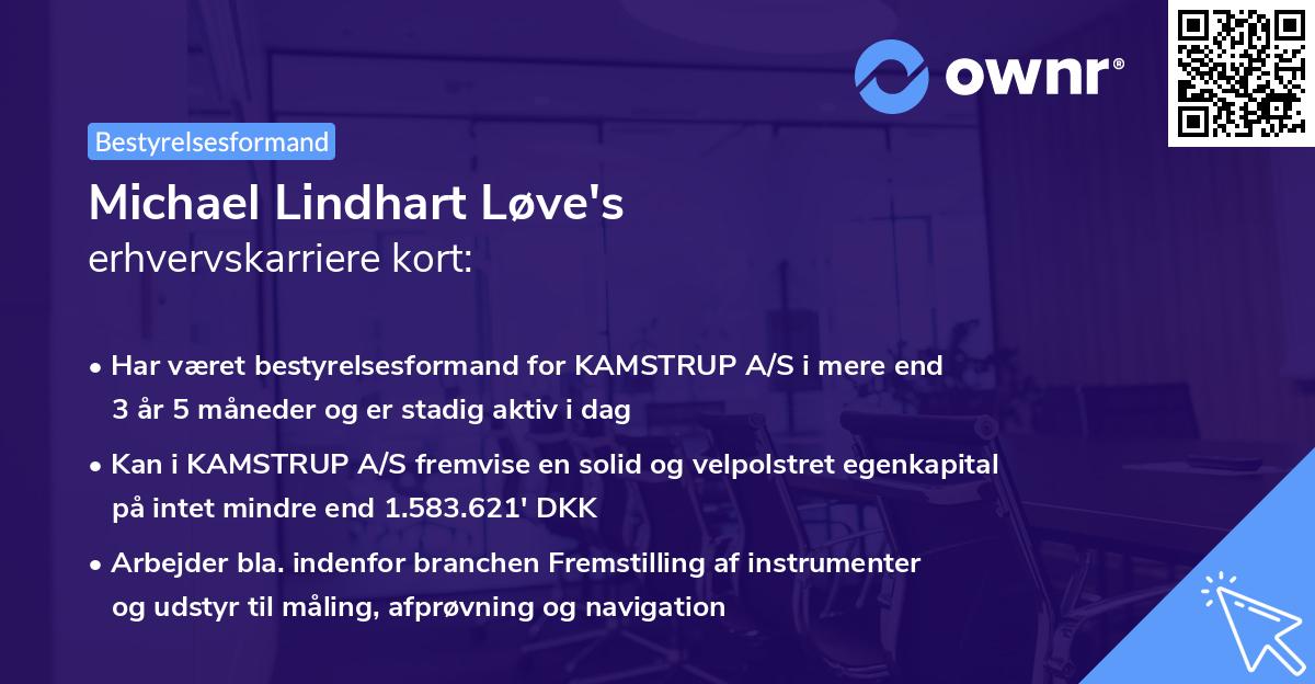Michael Lindhart Løve's erhvervskarriere kort