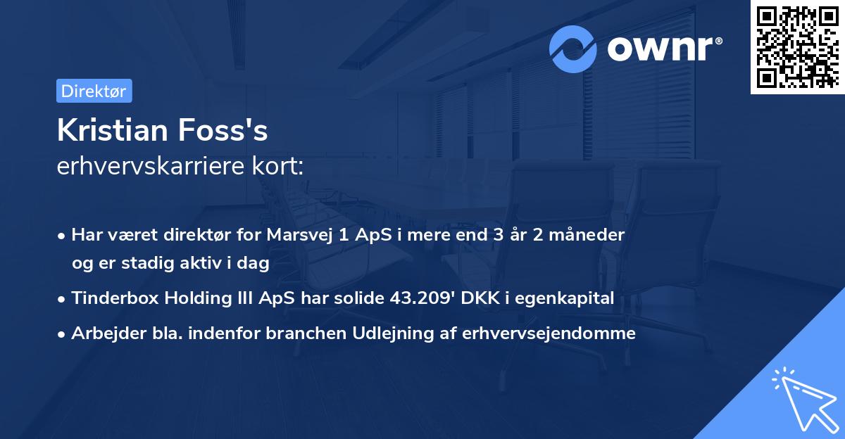 Kristian Foss's erhvervskarriere kort
