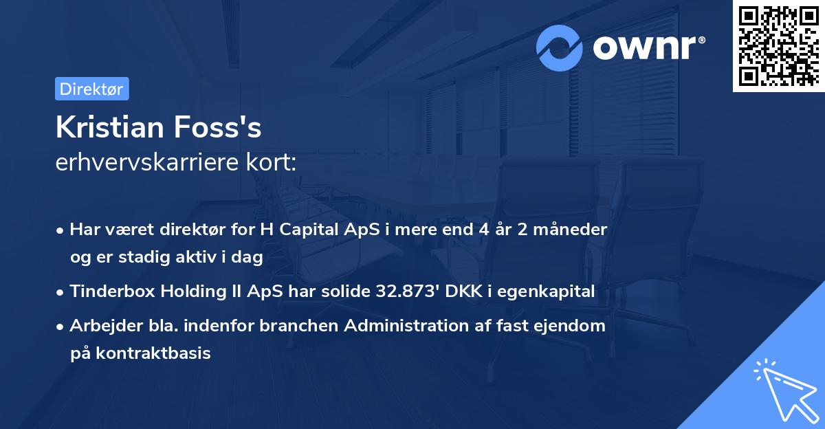Kristian Foss's erhvervskarriere kort