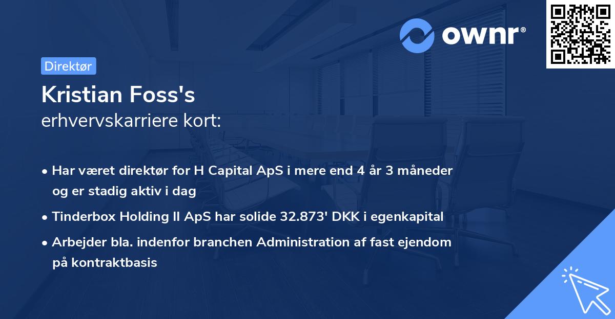 Kristian Foss's erhvervskarriere kort