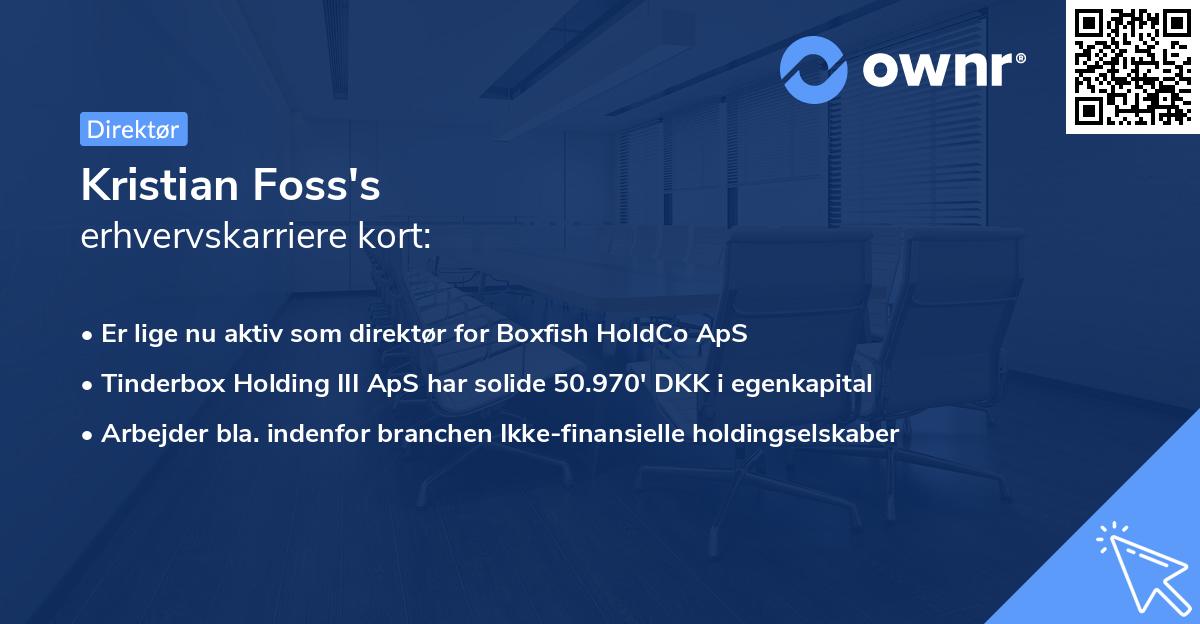 Kristian Foss's erhvervskarriere kort