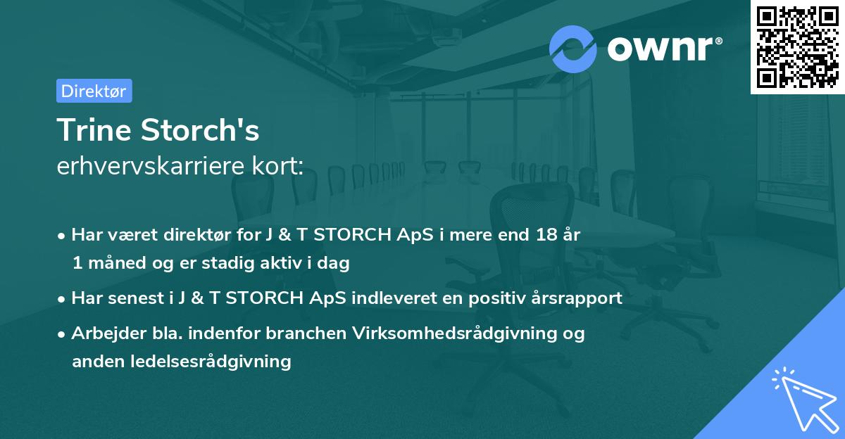 Trine Storch's erhvervskarriere kort