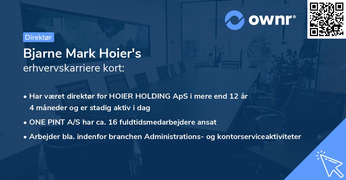 Bjarne Mark Hoier's erhvervskarriere kort
