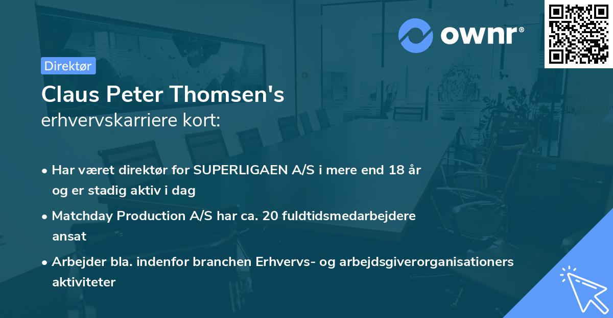 Claus Peter Thomsen's erhvervskarriere kort