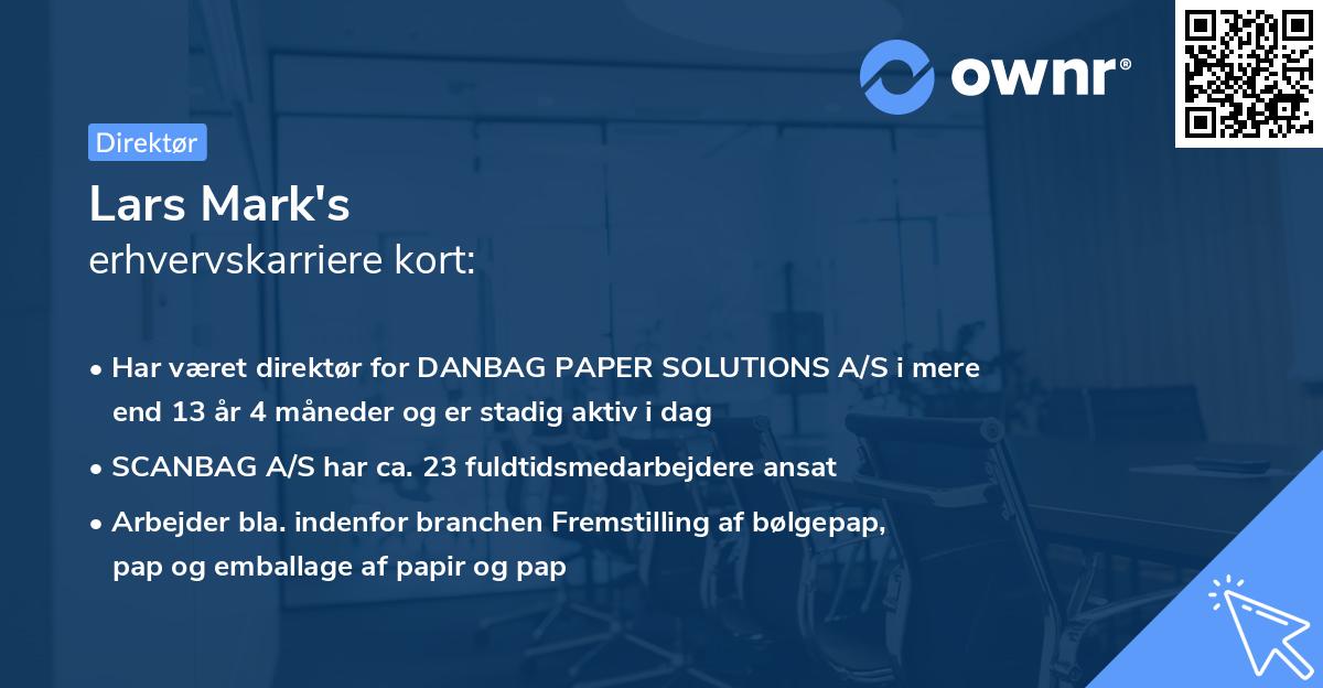 Lars Mark's erhvervskarriere kort
