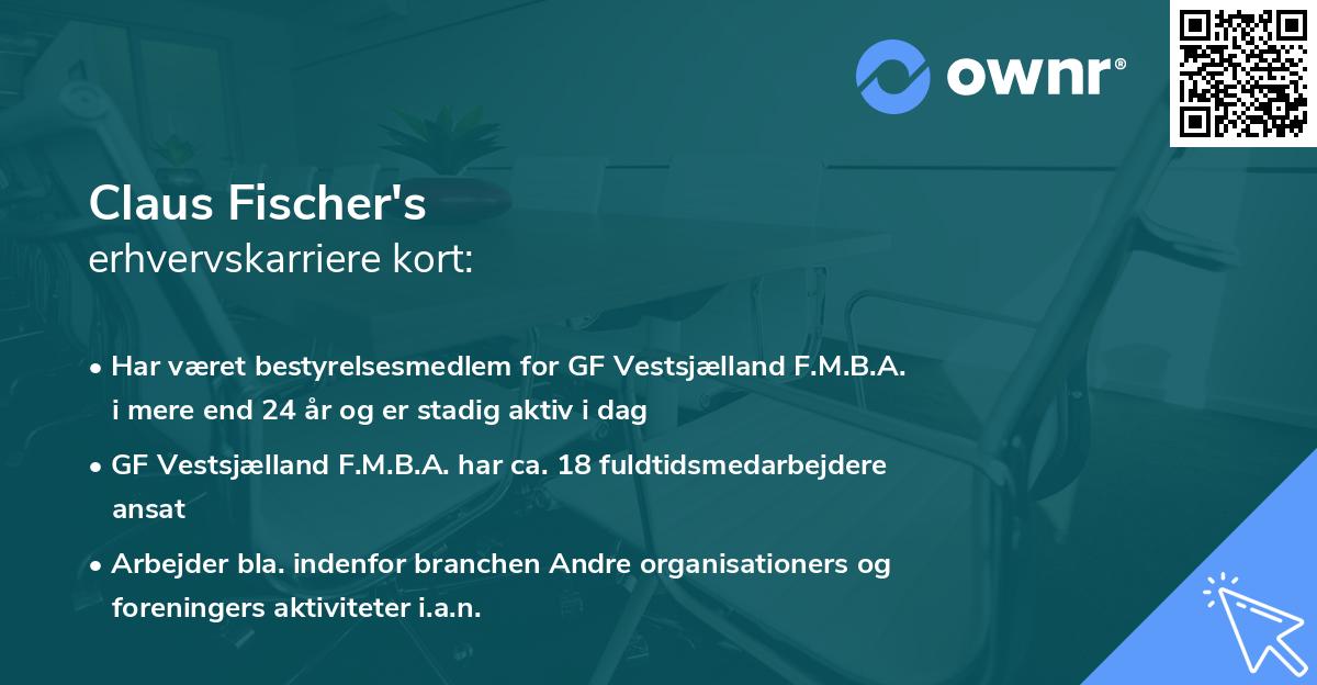 Claus Fischer's erhvervskarriere kort