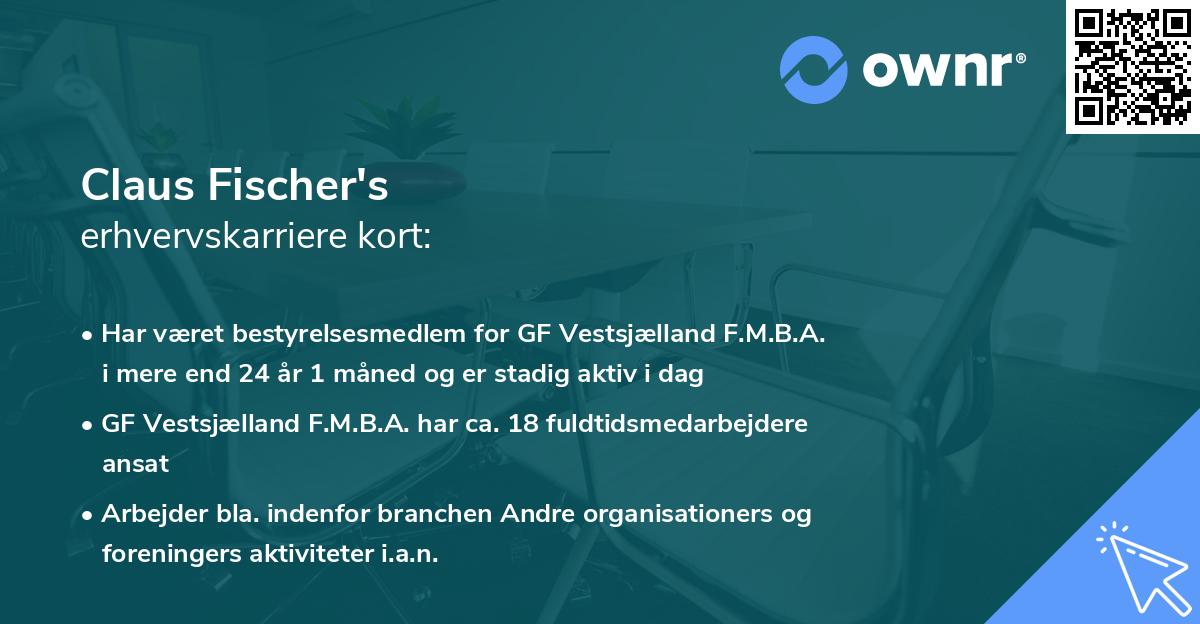 Claus Fischer's erhvervskarriere kort