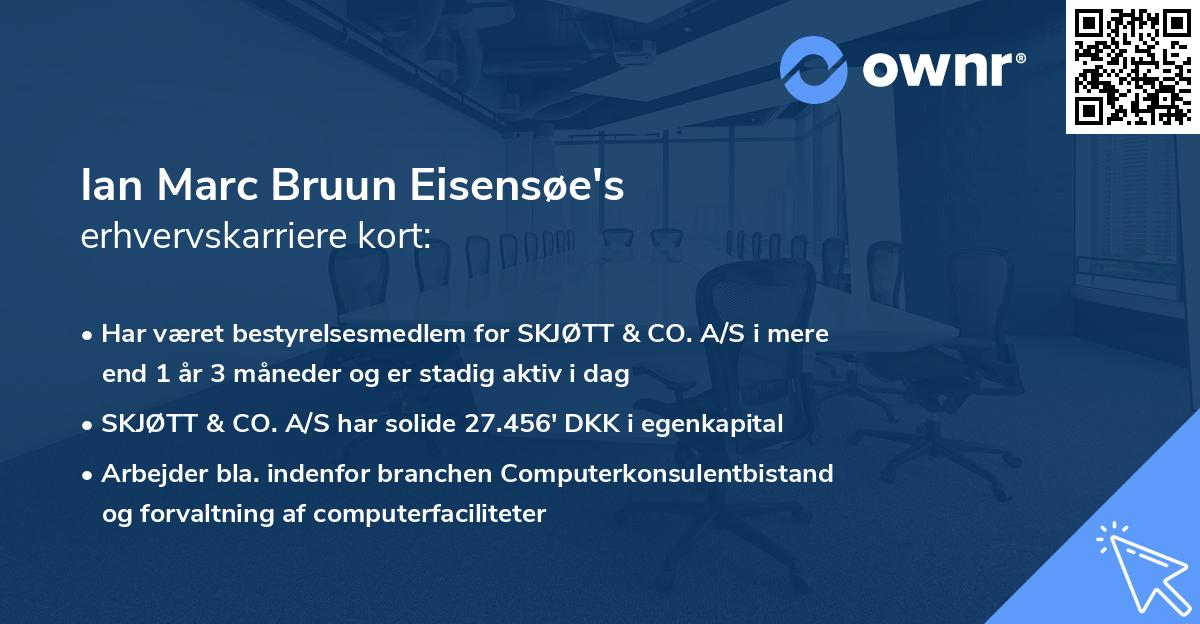 Ian Marc Bruun Eisensøe's erhvervskarriere kort