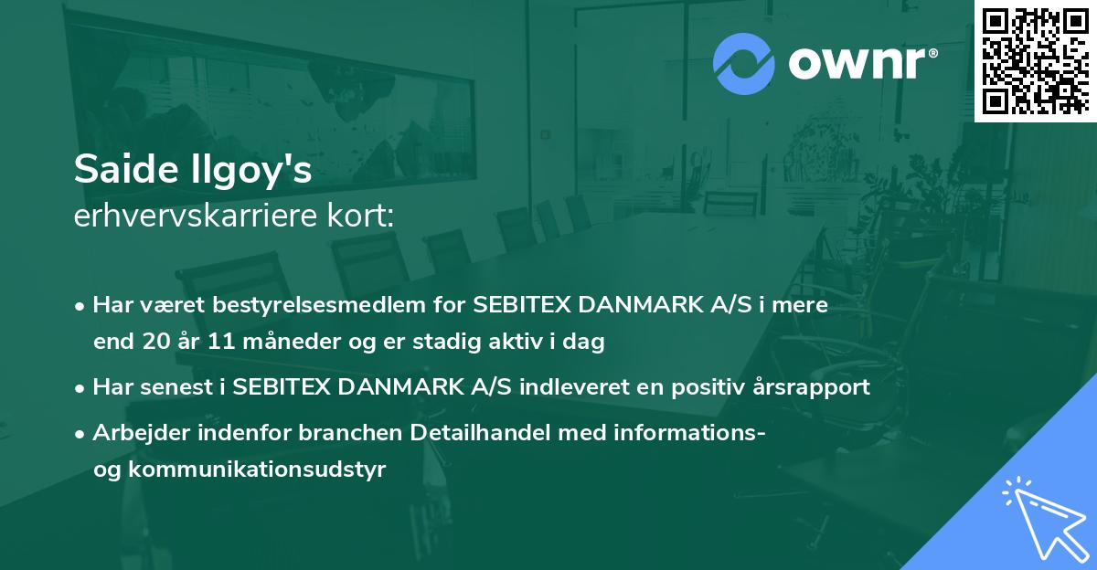 Saide Ilgoy's erhvervskarriere kort