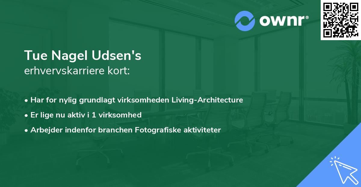 Tue Nagel Udsen's erhvervskarriere kort